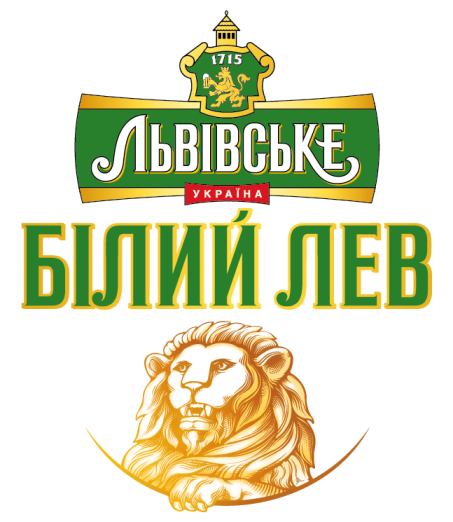 Фото: Логотип пива «Львівське Білий Лев» («Львовское Белый Лев»).