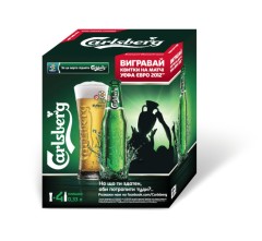 Фото: К ЕВРО 2012 пиво «Carlsberg» выпустила специальные мультипаки с фирменным бокалом внутри