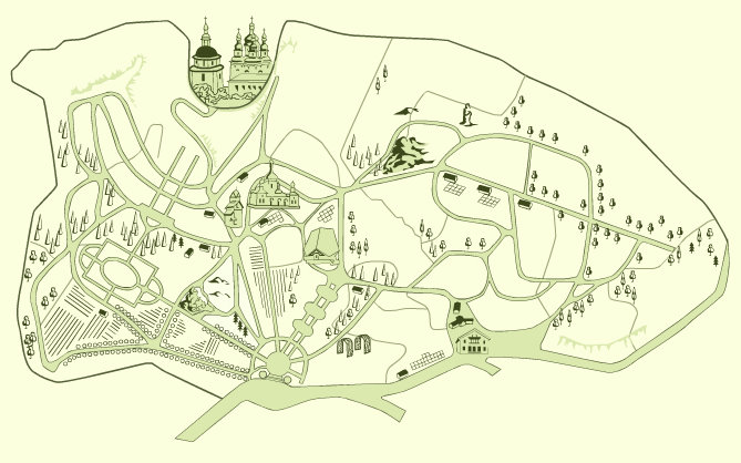 Фото: Карта «Киевского ботанического сада имени М. Гришко»