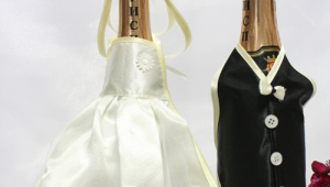 Фото: Чуть больше оригинальности на свадьбу: украшаем шампанское.