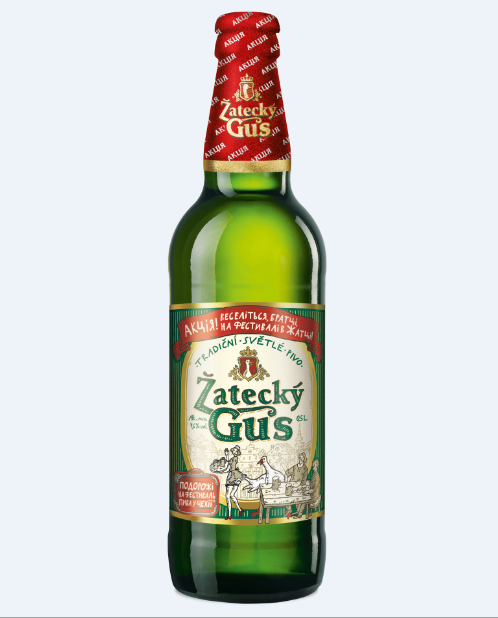 Фото: Пиво «Zatecky Gus» теперь в новой бутылке.